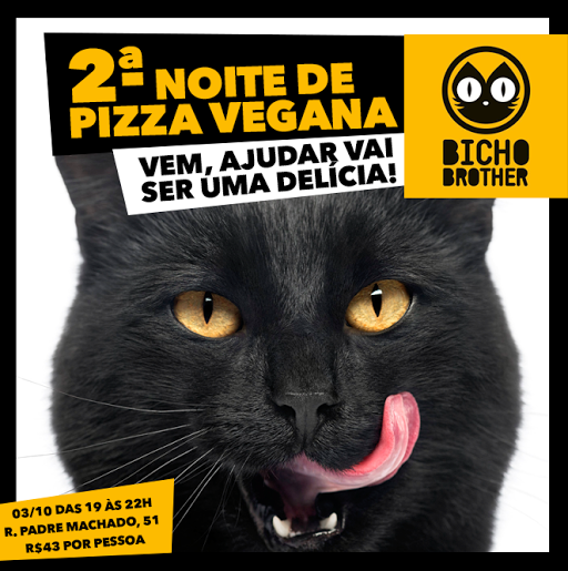 Pizza vegana salve os animais